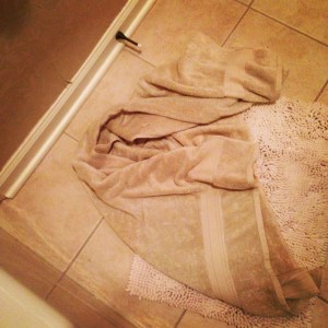 We are the world. We are the children. We are the ones who make a brighter day when we f****** hang up our towels.