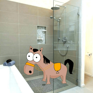 shower horse